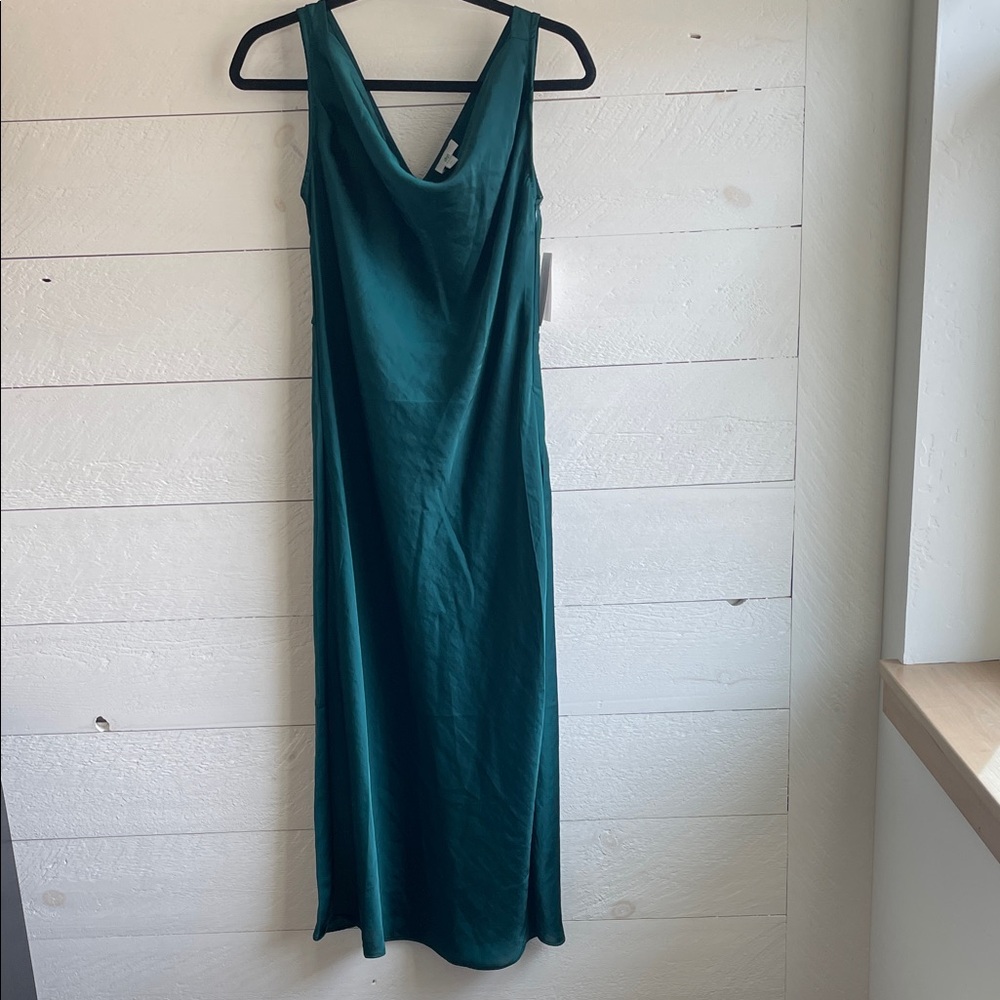 Emerald Green Satiny Dress
